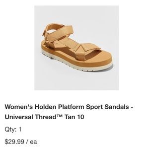 Holden Platform Sports Sandal in Beige/Tan